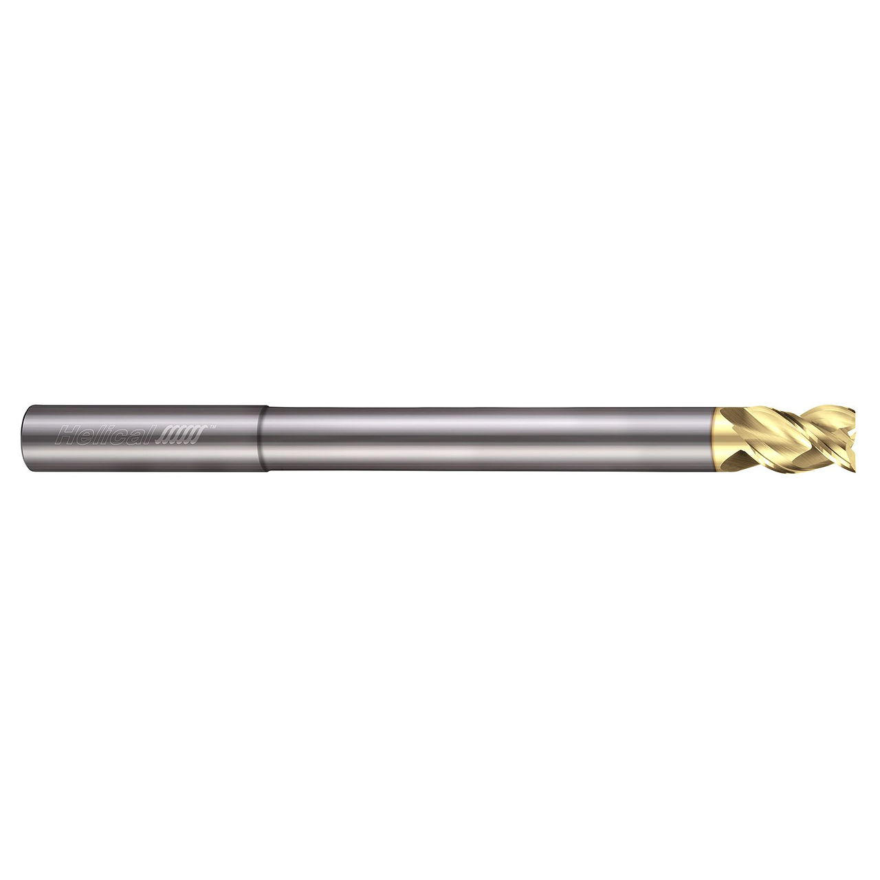 Helical Solutions 88801 | H45AL-RN-3 0.3750" Diameter x 0.3750" Shank x 6.0000" OAL x 0.5000" LOC 3 Flute Uncoated Square End Mill