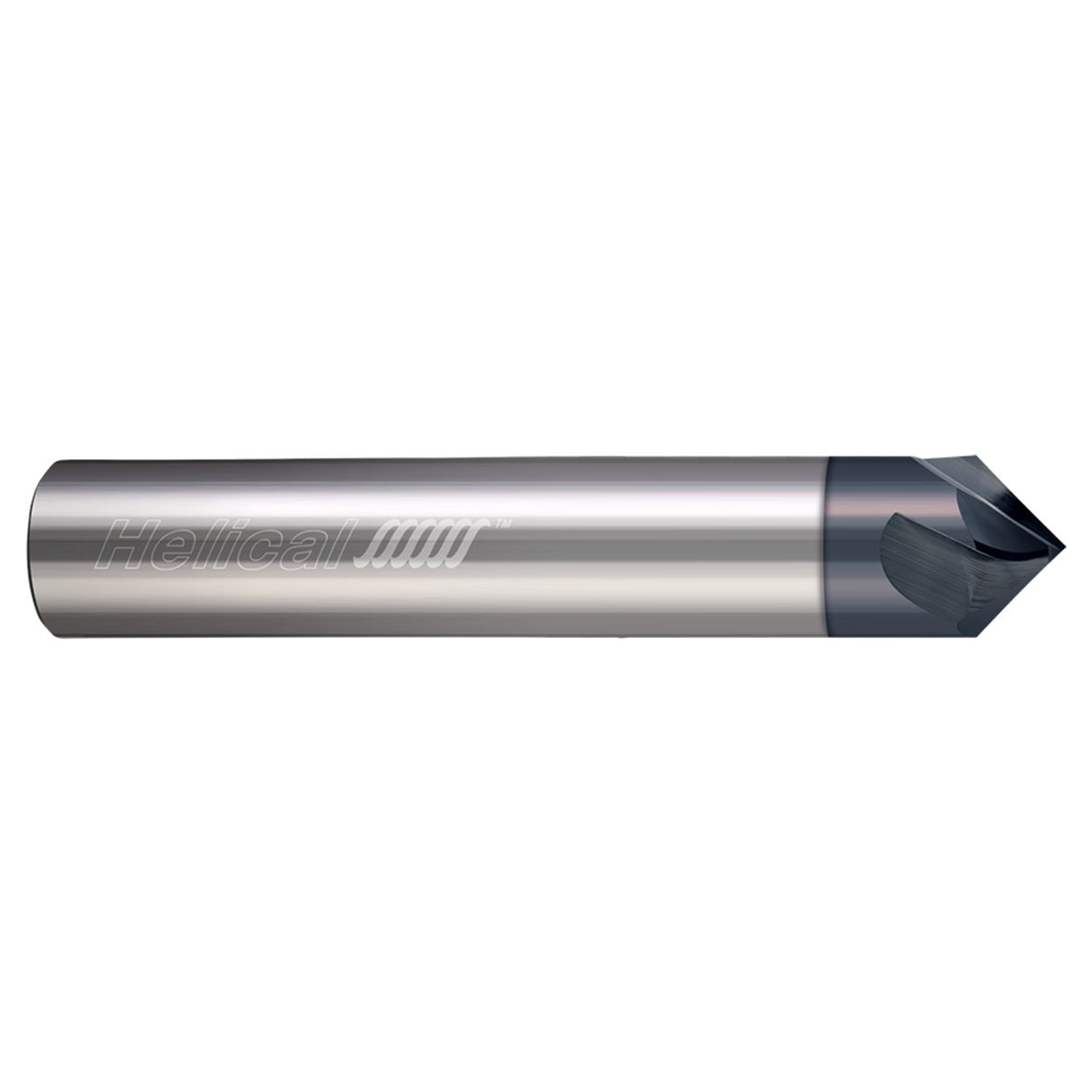 Helical Solutions 88814 | HPCM 0.1250" Diameter x 0.1250" Shank x 1.5000" OAL x 0.0330" LOC 4 Flute Aplus Coated Chamfer Mill