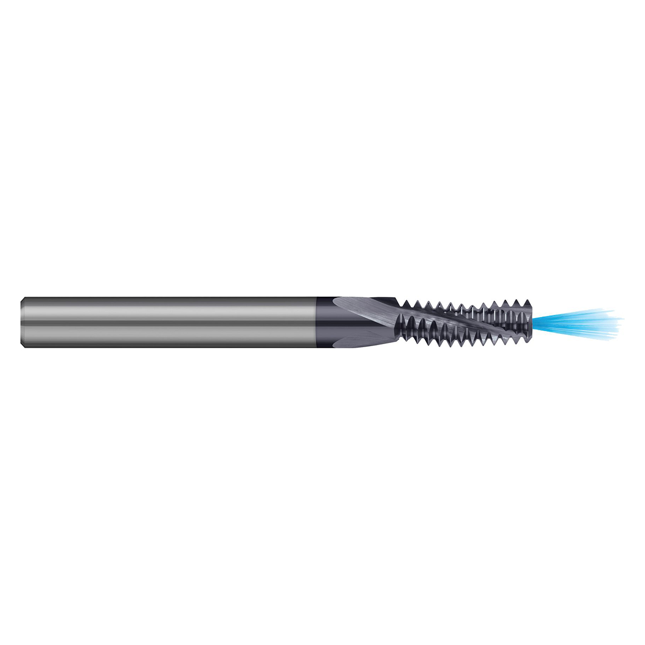 Harvey Tool 17322 | 0.100" Diameter x 1/8" Shank x 7/32" LOC x 1-1/2" OAL 3 Flute Uncoated Helical Flute Thread Mill