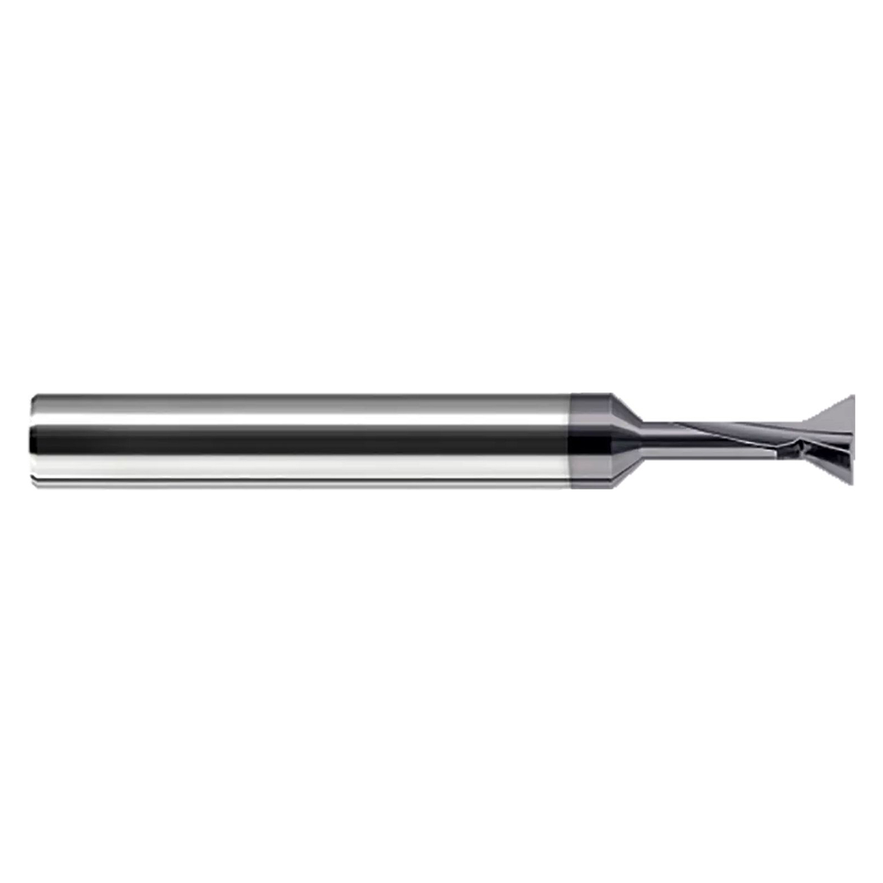 Harvey Tool 721416 | 1/4" Diameter x 1/4" Shank x 0.068" LOC x 2" OAL 2 Flute Uncoated Dovetail Cutter