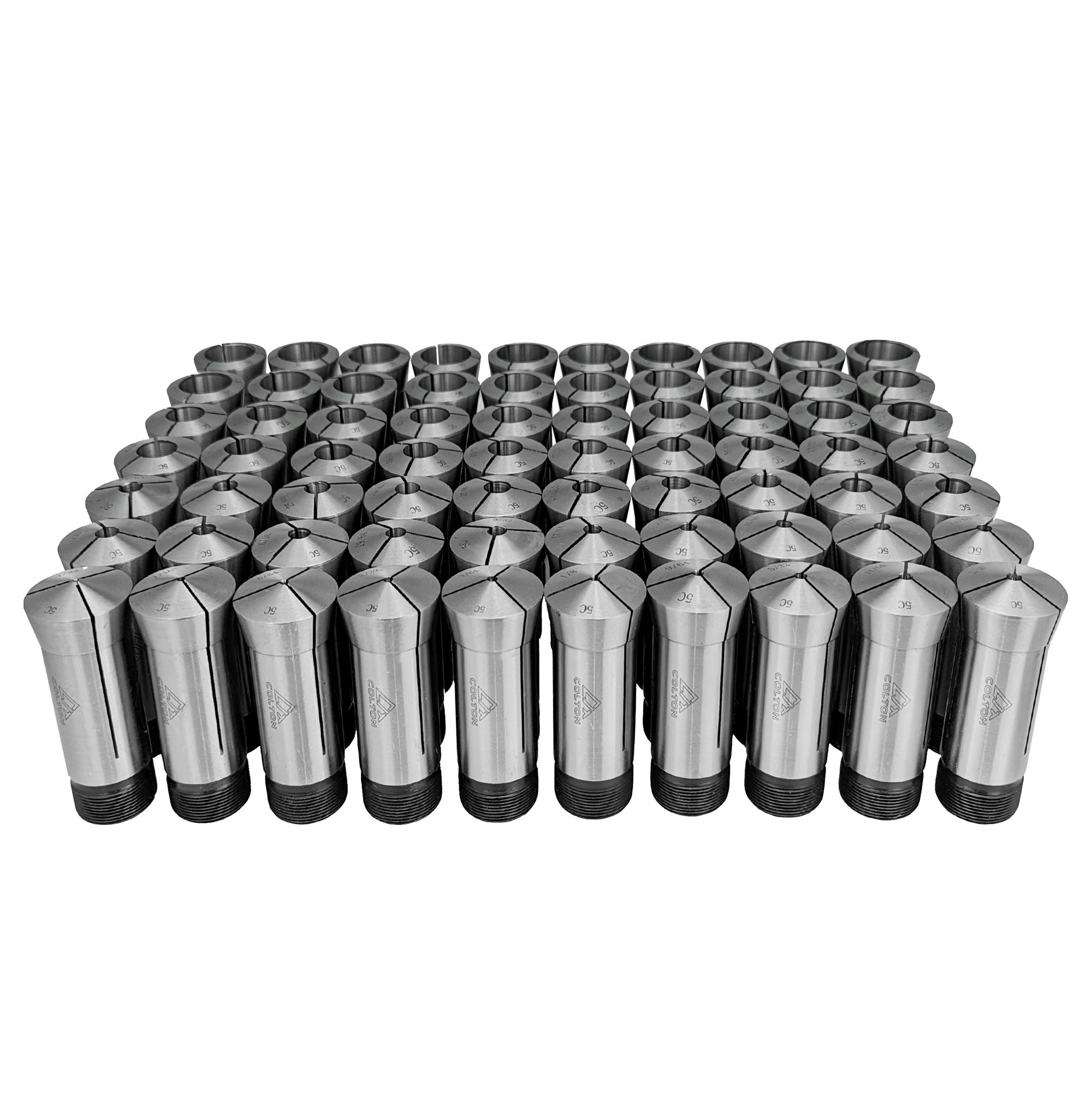 Colton Industrial Tools 20751 | 70 Piece Set Hardened alloy steel  5C Collet Set 1/16"-1-1/8" Range by 64ths