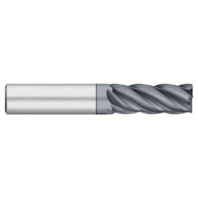 Titan USA TC21338 | 0.5000" Diameter x 0.5000" Shank x 3.0000" OAL x 0.0100" Corner Radius 5 Flute ALCRO-MAX Coated carbide Corner Radius End Mill