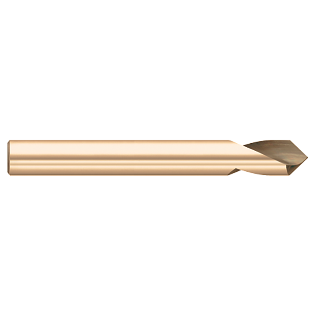 Titan USA TC95455 | 0.6250" Diameter x 0.6250" Shank x 4.2500" OAL 2 Flute Gold oxide Coated Cobalt Combination Drill & Countersink