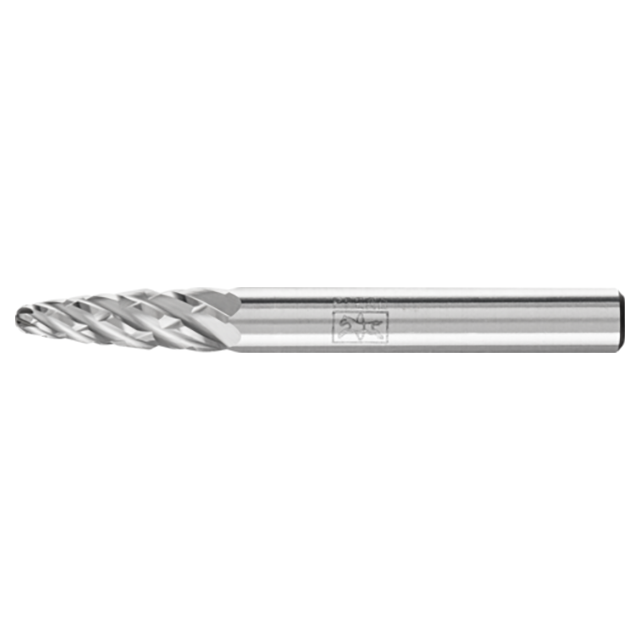 Pferd 21724698 | 24698 1/4" Diameter x 1/4" Shank x 1-15/16" OAL x 5/8" LOC Case-hardened steels Burr