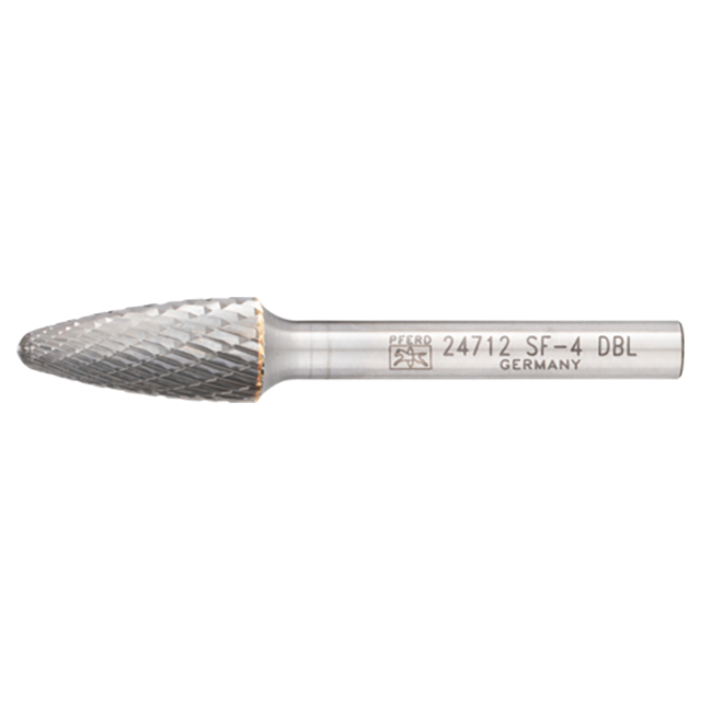 Pferd 21724712 | 24712 7/16" Diameter x 1/4" Shank x 2-3/4" OAL x 1" LOC Annealed cast iron Burr