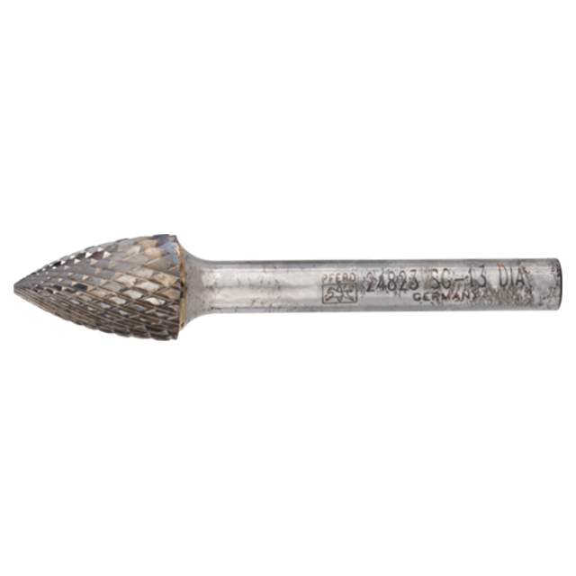 Pferd 24823 | 24823 1/2" Diameter x 1/4" Shank x 2-1/2" OAL x 3/4" LOC Bronze Burr