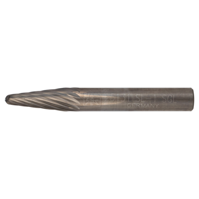 Pferd 21725131 | 25131 1/4" Diameter x 1/4" Shank x 1-15/16" OAL x 5/8" LOC Annealed cast iron Burr