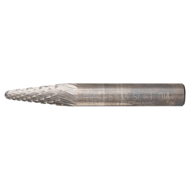 Pferd 25133 | 25133 1/4" Diameter x 1/4" Shank x 1-15/16" OAL x 5/8" LOC Bronze Burr