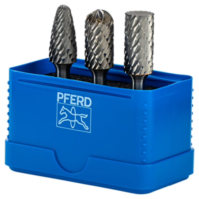 Pferd 21728038 | 28038 1/4" Shank Diameter OMNI Cut Annealed cast iron Burr Set