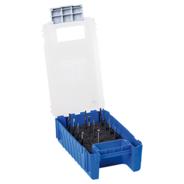 Pferd 21826526 | 26526 1/8" Shank Diameter Double Cut Annealed cast iron Burr Set