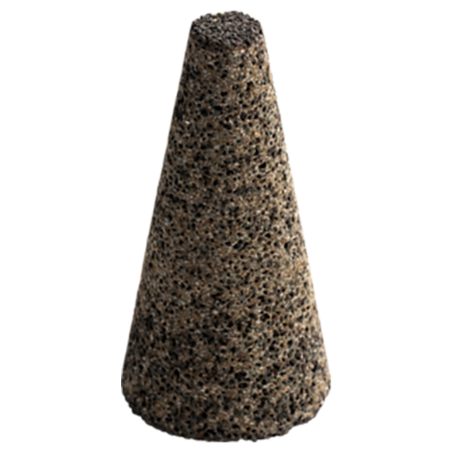 Pferd 39008695 | 61855 5/8"-11 Thread x 3" Width 16 Grit Cast iron Abrasive Cone