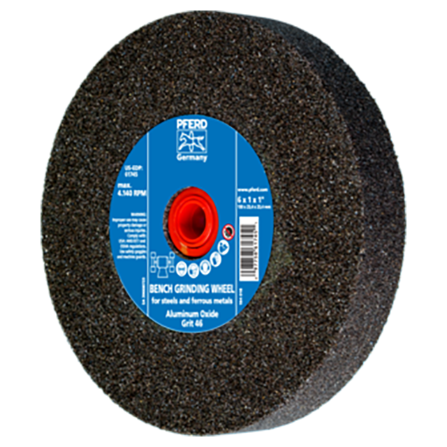 Pferd 39008725 | 61745 6" Diameter x 1" Width 46 Grit Cast iron Grinding Wheel
