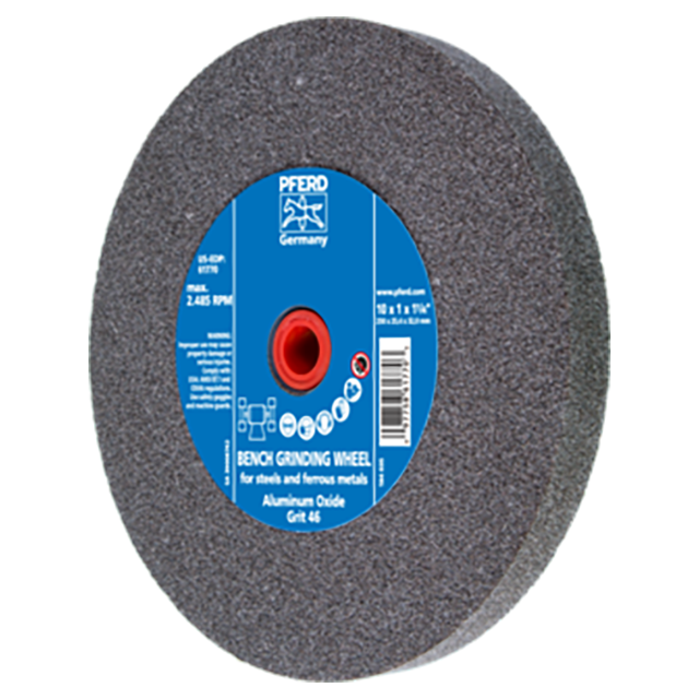 Pferd 39008742 | 61770 10" Diameter x 1" Width 46 Grit Cast iron Grinding Wheel