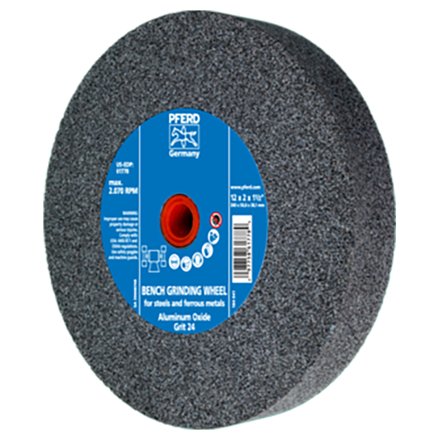 Pferd 39008748 | 61778 12" Diameter x 2" Width 24 Grit Cast iron Grinding Wheel