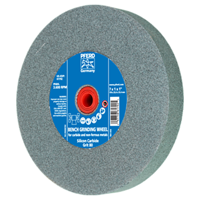 Pferd 39008762 | 61792 7" Diameter x 1" Width 80 Grit Glass Grinding Wheel