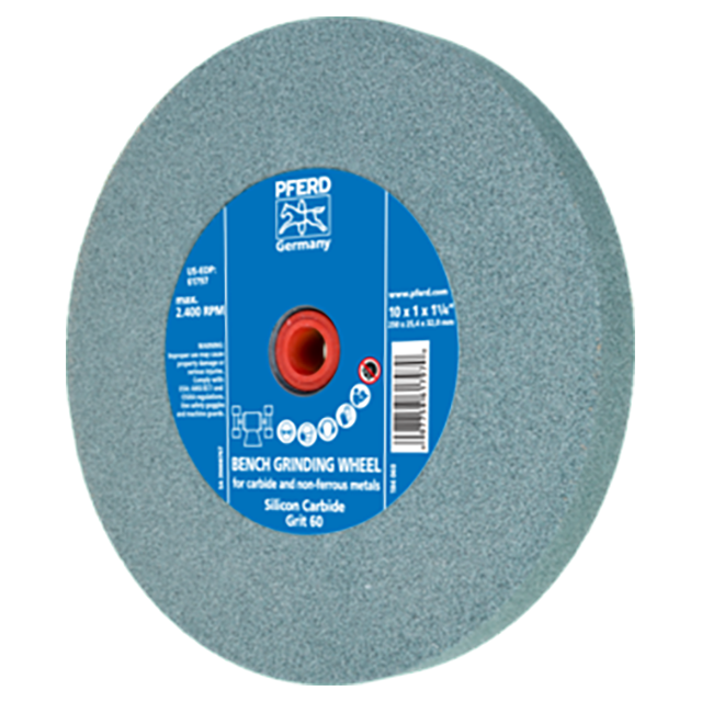 Pferd 39008767 | 61797 10" Diameter x 1" Width 60 Grit Glass Grinding Wheel