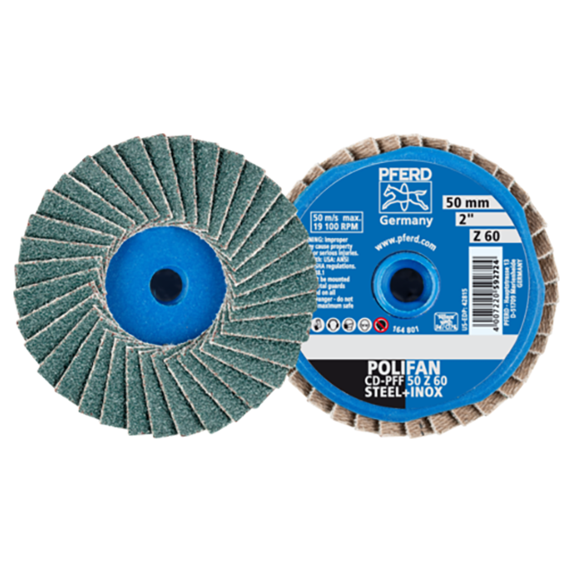 Pferd 42719506 | 42815 2" Diameter 60 Grit Annealed cast iron Abrasive Flap Disc