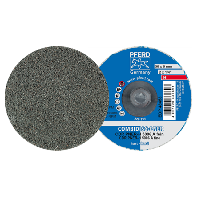 Pferd 42779142 | 48458 2" Diameter x 1/4" Width fine Grit Aluminum Unitized Disc