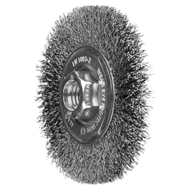 Pferd 43740011 | 764145 5/8-11" Thread x 5/8" Width Cast iron Crimped Wheel Brush