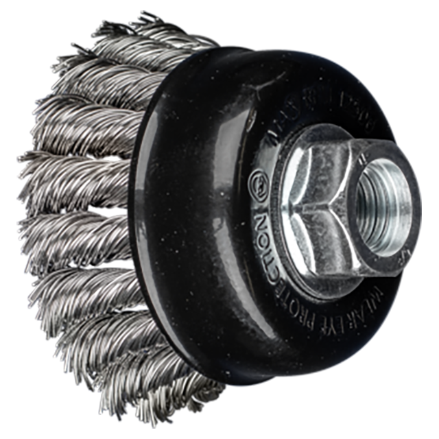 Pferd 43740020 | 764244 2-3/4" Diameter x 5/8-11" Thread Aluminum Knot Cup Brush