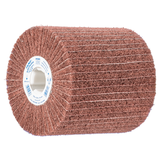 Pferd 44641112 | 43115 4" Diameter x 4" Width 120 Grit Aluminum Non-Woven Finishing Drum