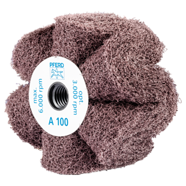 Pferd 44642221 | 43024 5/8"-11 Thread x 2" Width 100 Grit Aluminum Non-Woven Finishing Drum