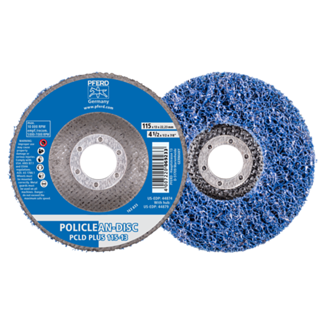 Pferd 44692716 | 44874 4-1/2" Diameter x 1/2" Width Aluminum Policlean Plus Disc