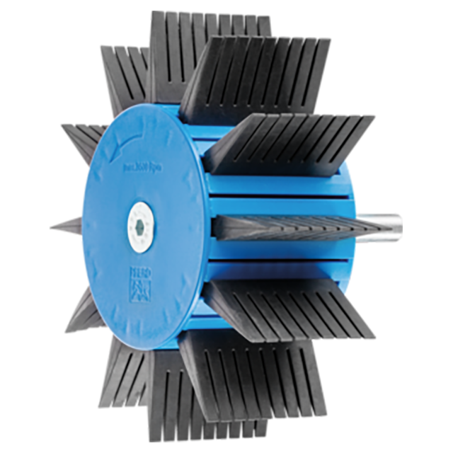 Pferd 47101121 | 45950 7" Diameter x 3/8" Shank x 2-3/8" Width Flap Wheel with Rubber Flaps