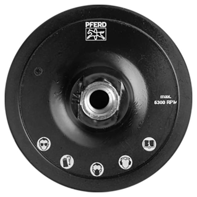 Pferd 47601217 | 43407 4-1/2" Diameter x 5/8"-11 Thread Hook & Loop Disc Holder