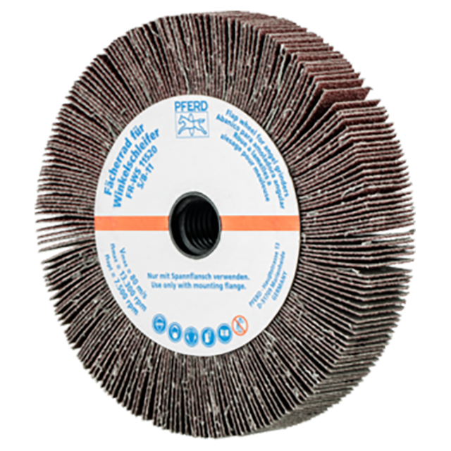 Pferd 47802559 | 45753 4-1/2" Diameter x 60 Grit Aluminum Oxide Flap Wheel for Angle Grinder