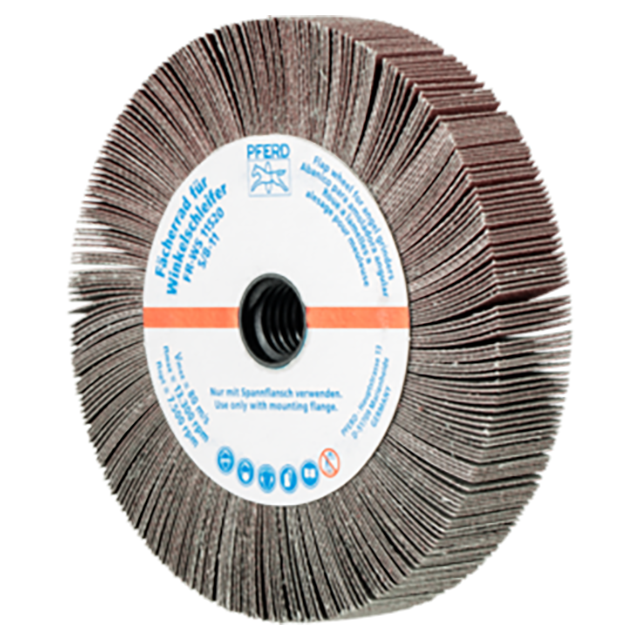 Pferd 47802821 | 45757 4-1/2" Diameter x 180 Grit Aluminum Oxide Flap Wheel for Angle Grinder