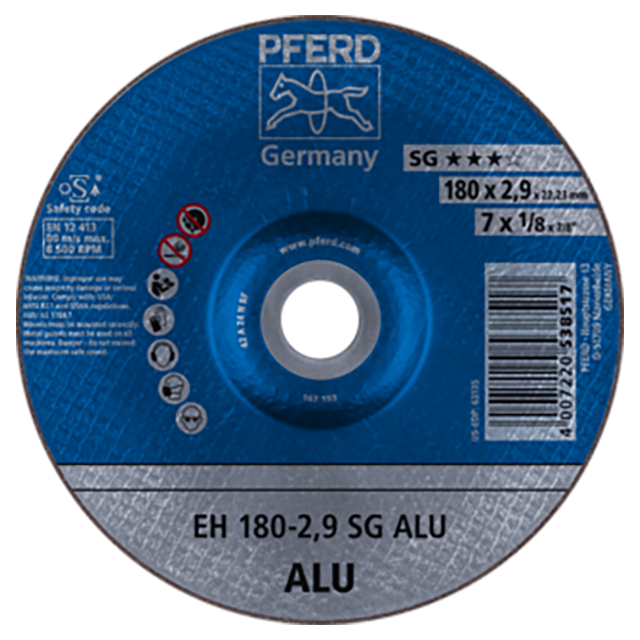 Pferd 61323323 | 63135 7" Diameter x 1/8" Width Aluminum Oxide Cutoff Wheel