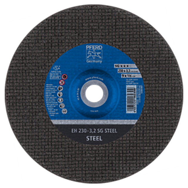 Pferd 61324222 | 63111 9" Diameter x 1/8" Width Aluminum Oxide Cutoff Wheel