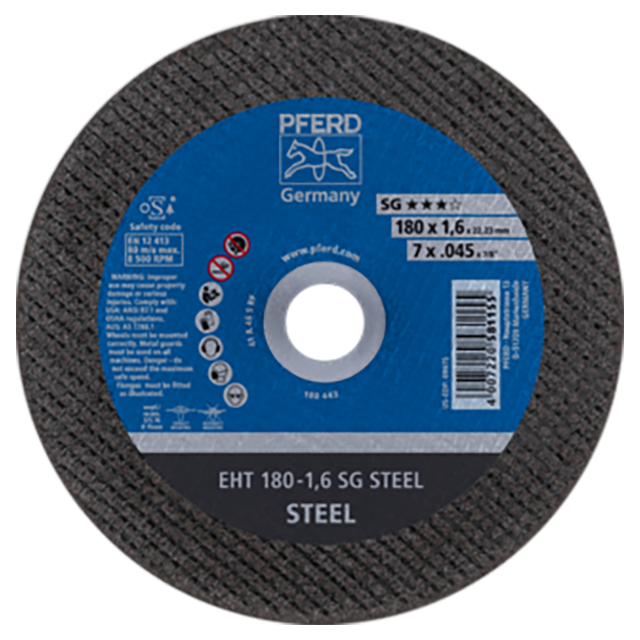 Pferd 61326122 | 69975 7" Diameter x 0.045" Width Aluminum Oxide Cutoff Wheel