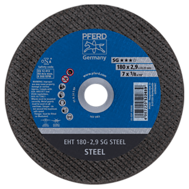Pferd 61326322 | 63508 7" Diameter x 1/8" Width Aluminum Oxide Cutoff Wheel