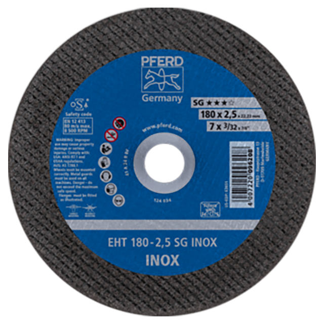 Pferd 61326423 | 63651 7" Diameter x 3/32" Width Aluminum Oxide Cutoff Wheel