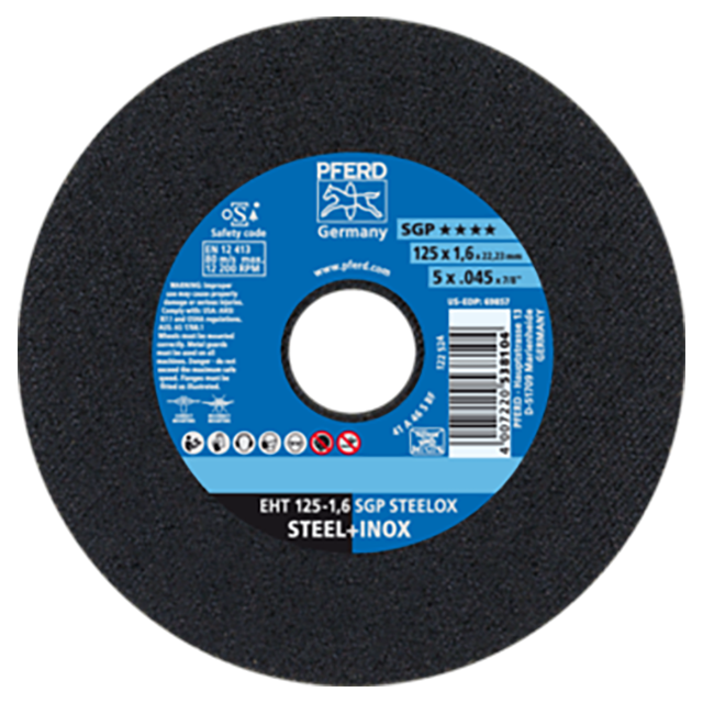 Pferd 61331420 | 69857 5" Diameter x 0.045" Width Aluminum Oxide Cutoff Wheel