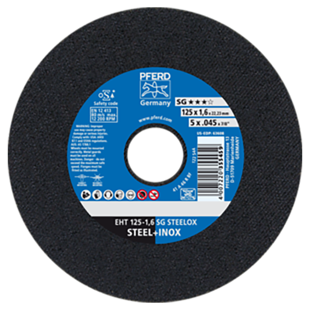 Pferd 61342122 | 63614 6" Diameter x 0.045" Width Aluminum Oxide Cutoff Wheel