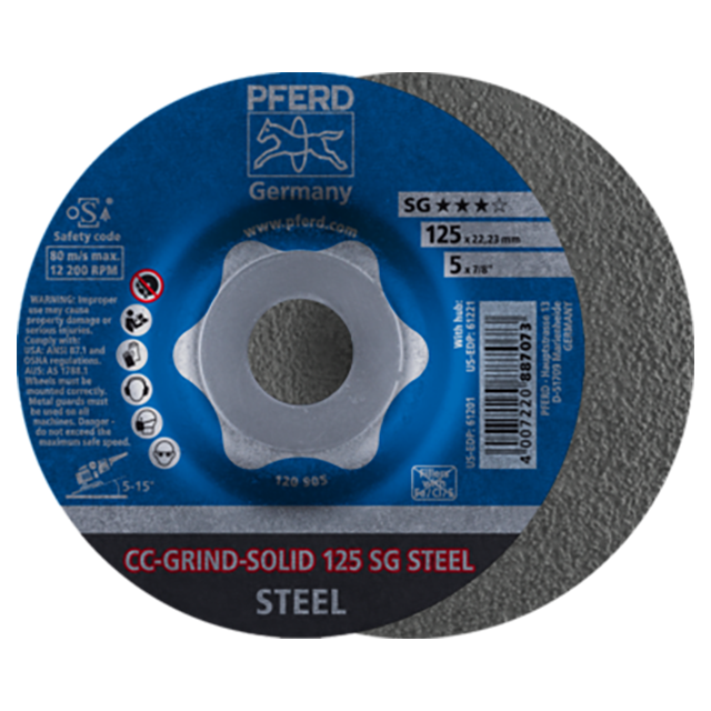 Pferd 64185125 | 61201 5" Diameter Ceramic Grinding Disc