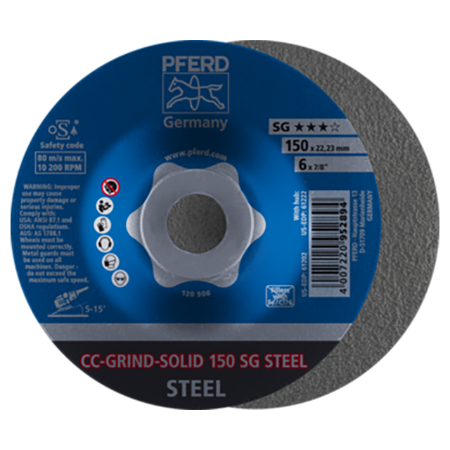 Pferd 64185150 | 61202 6" Diameter Ceramic Grinding Disc