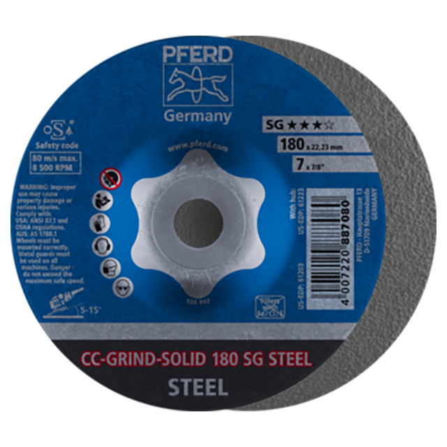 Pferd 64185180 | 61203 7" Diameter Ceramic Grinding Disc