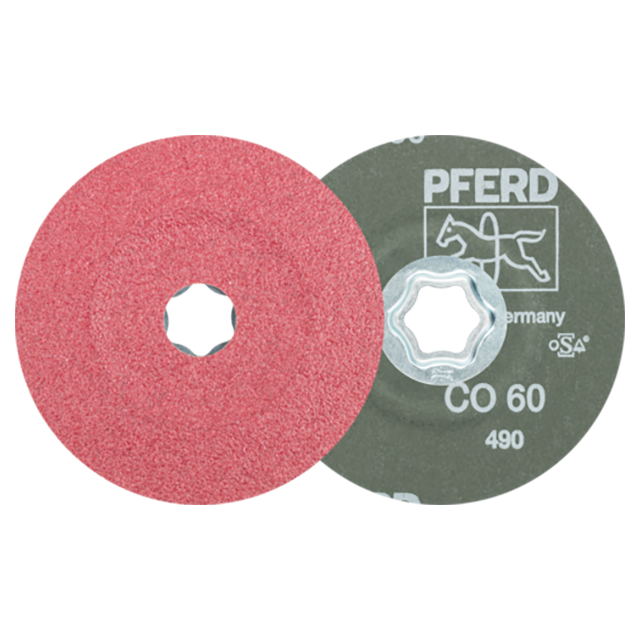 Pferd 64192006 | 40700 4-1/2" Diameter x 60 Grit Ceramic Oxide Fiber Disc