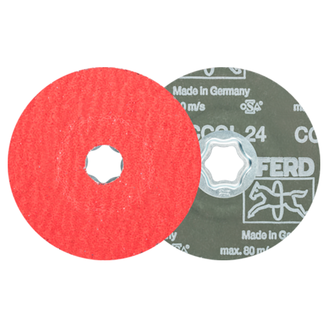 Pferd 64193002 | 40725 4-1/2" Diameter x 24 Grit Ceramic Oxide CO-COOL Fiber Disc
