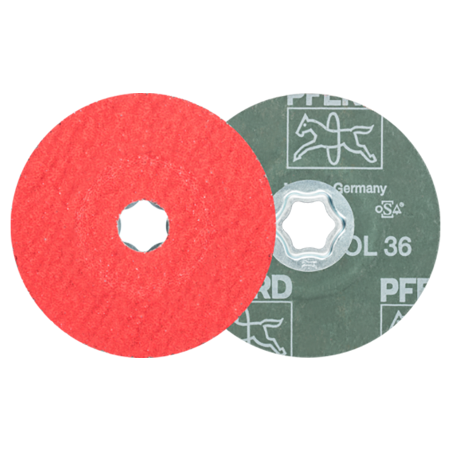 Pferd 64193003 | 40726 4-1/2" Diameter x 36 Grit Ceramic Oxide CO-COOL Fiber Disc