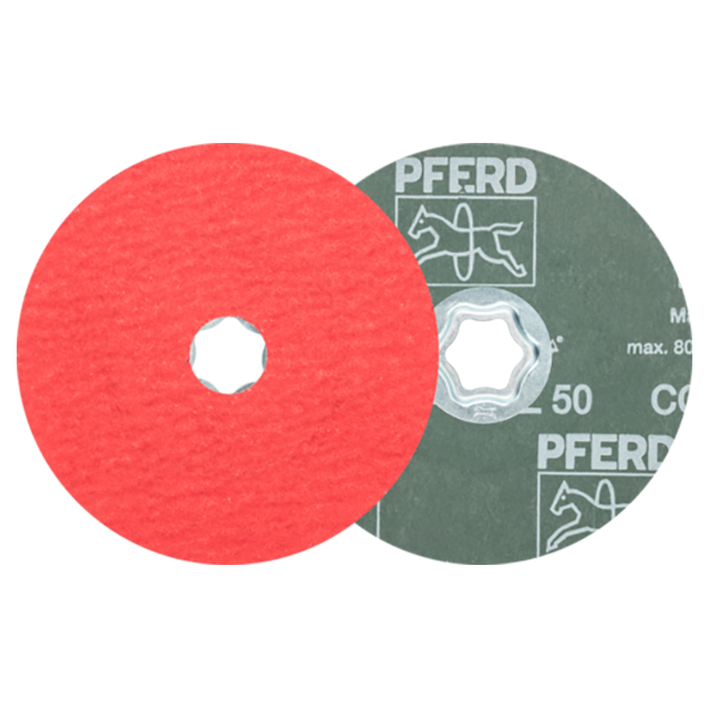 Pferd 64193105 | 40734 5" Diameter x 50 Grit Ceramic Oxide CO-COOL Fiber Disc