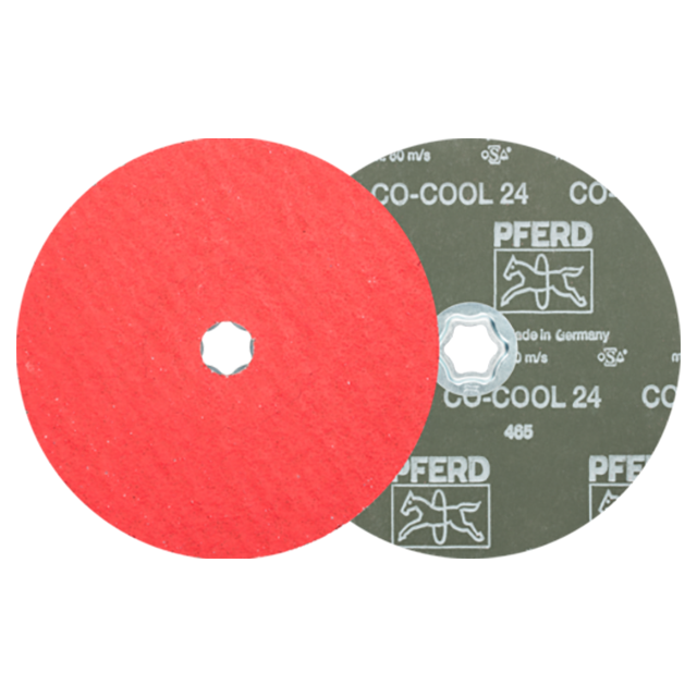 Pferd 64193302 | 40746 7" Diameter x 24 Grit Ceramic Oxide CO-COOL Fiber Disc