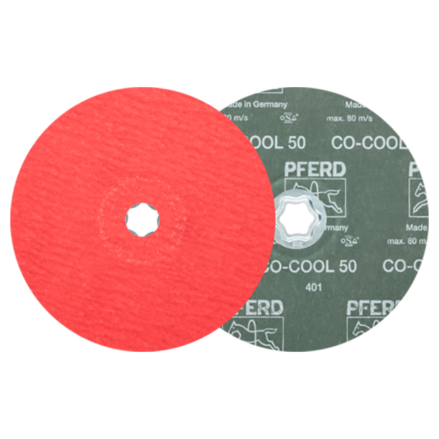 Pferd 64193305 | 40748 7" Diameter x 50 Grit Ceramic Oxide CO-COOL Fiber Disc