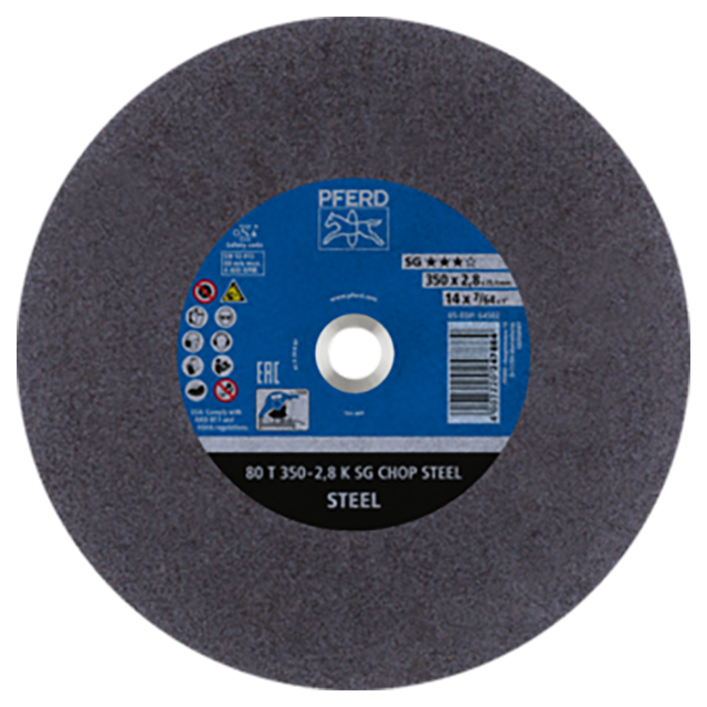 Pferd 66323570 | 64502 14" Diameter x 7/64" Width Aluminum Oxide Cutoff Wheel