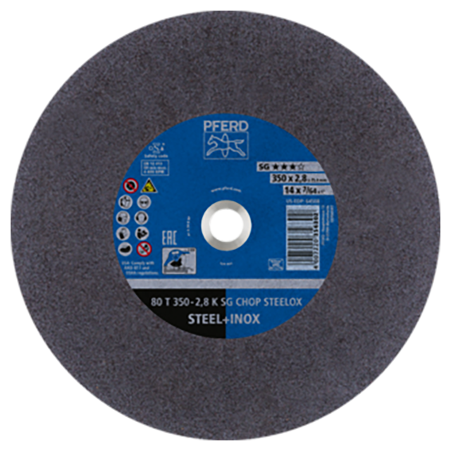 Pferd 66323572 | 64508 14" Diameter x 7/64" Width Aluminum Oxide Cutoff Wheel