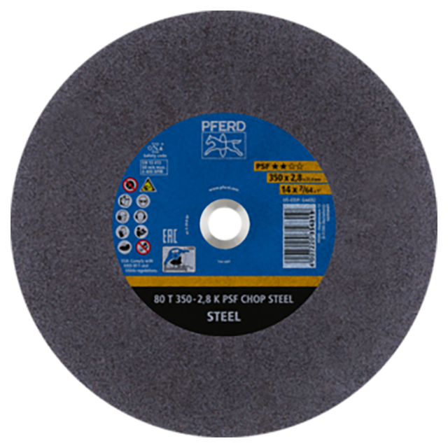 Pferd 66323574 | 64492 14" Diameter x 7/64" Width Aluminum Oxide Cutoff Wheel